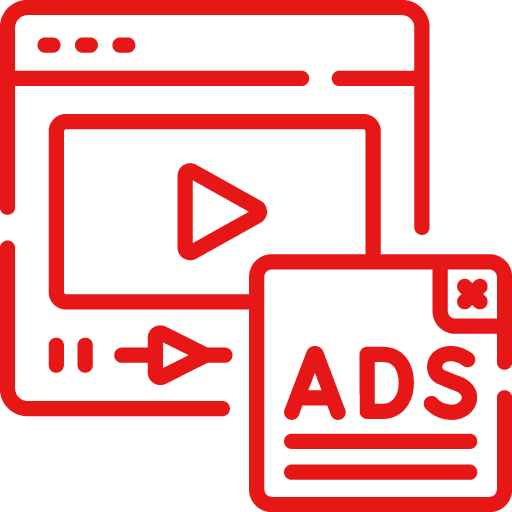 Advertising icon - display and video advert